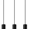 Lampa wisząca LOOPEZ 3L czarny/złoty (SL.0954) - Sollux