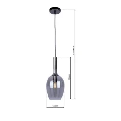 Lampa wisząca LUGANO SMOKED 1 (ML8813) - Milagro