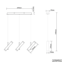 Lampa wisząca LUNETTE No. 4 czarna Altavola Design (LA062/CL3_black) - ALTAVOLA DESIGN