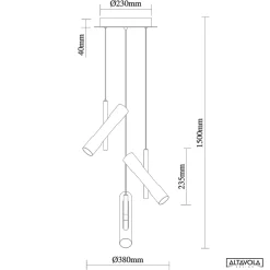 Lampa wisząca LUNETTE No. 3 czarna Altavola Design (LA062/P3_black) - ALTAVOLA DESIGN