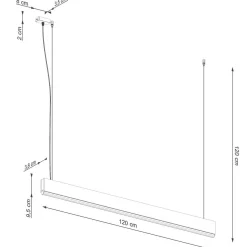 Lampa wisząca LYKKE 120 LED 4000K (TH.323) - Thoro Lighting