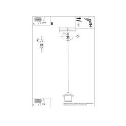 Lampa wisząca MAB beton (SL.1363) - Sollux Lighting