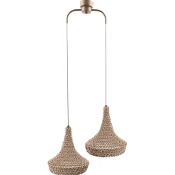 Lampa wisząca Mahaka 2 - Beżowa (500 mm) (5179) - Shilo