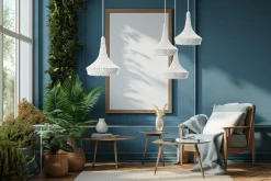 Lampa wisząca Mahaka 1 - Biała (260 mm) (5175) - Shilo