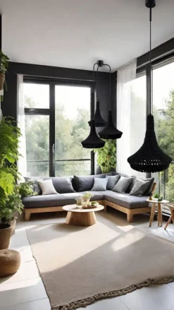 Lampa wisząca Mahaka 1 - Czarna (260 mm) (5172) - Shilo