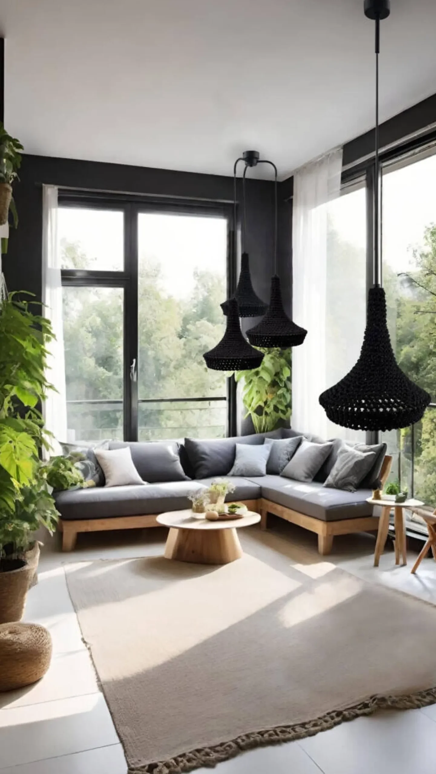 Lampa wisząca Mahaka 2 - Szara (500 mm) (5182) - Shilo