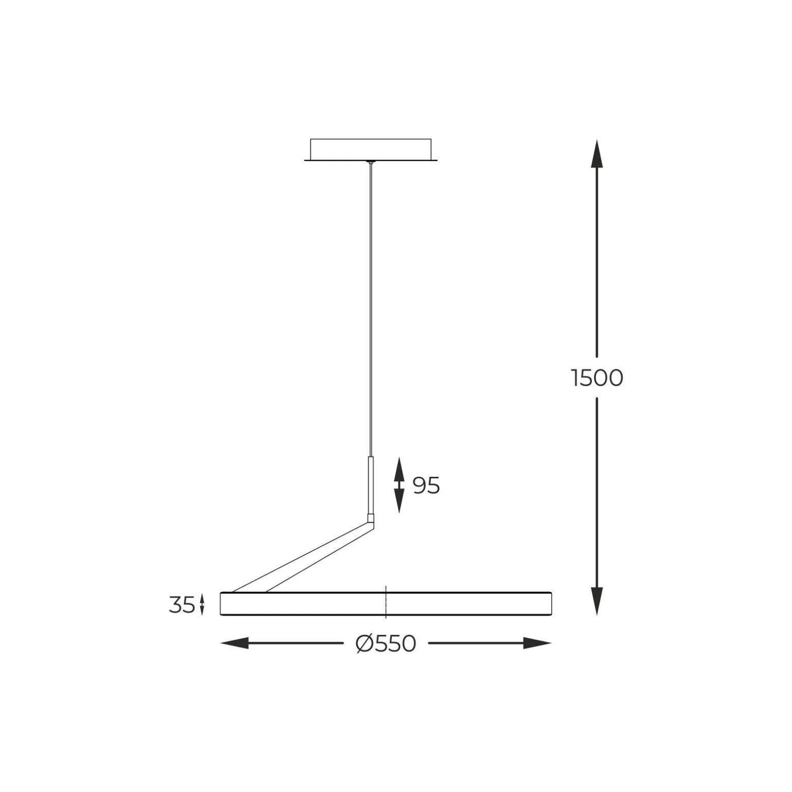 Lampa wisząca MALU (MD3689-1M-3BGT) - Zuma Line