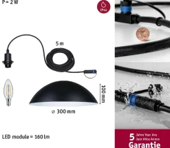 Lampa wisząca MAPALO Plug & Shine 2W 3000K IP44 24V antracyt (PL93103) - PAULMANN