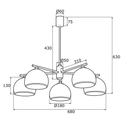 Lampa wisząca MARBELLA (2087) - ARGON