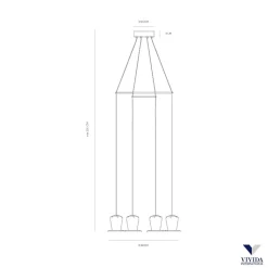 Lampa Wisząca MARYON 4 (0081.31.BRL) - Vivida