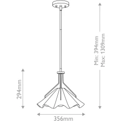 Lampa wisząca Mejia w stylu vintage Postarzany mosiądz (QZ-MEJIA-1P-S-AB) - Elstead Lighting