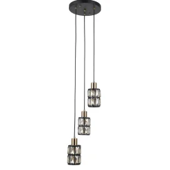 Lampa wisząca Menfi (PND-44236-3-BK-GD) - Italux