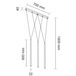 Lampa wisząca MIAKI (czarny) (7946) - Shilo