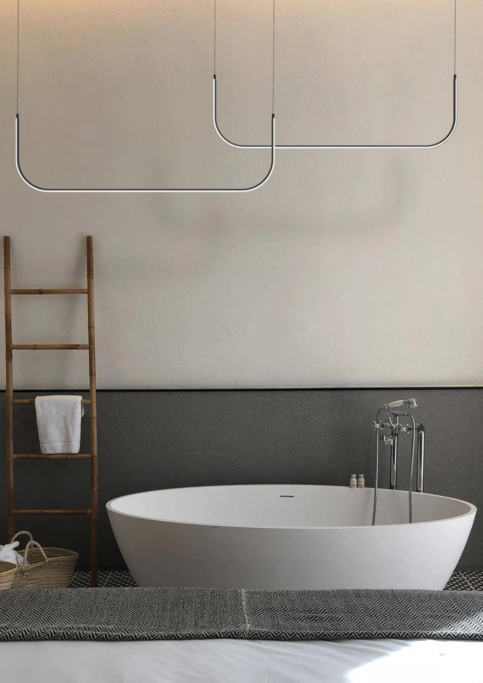 Lampa wisząca MINIMA-2 led czarna 120 cm (MP0095-2-120) - Step into Design