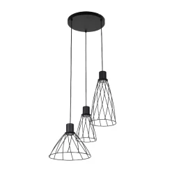 Lampa wisząca MODESTO BLACK 3 KOŁO (10187) - TK Lighting