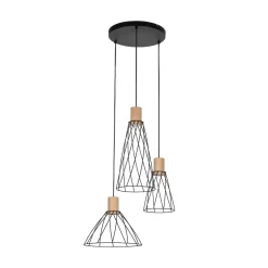Lampa wisząca MODESTO WOOD SOSNA 3 KOŁO (10188) - TK Lighting