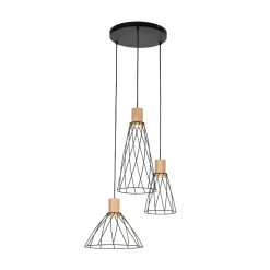 Lampa wisząca MODESTO WOOD SOSNA 3 KOŁO (10188) - TK Lighting