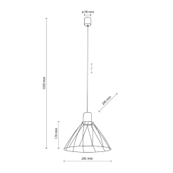 Lampa wisząca MODESTO WOOD SOSNA Ø 30 cm (10156) - TK Lighting