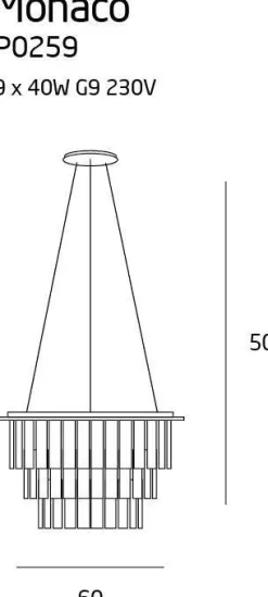 Lampa wisząca Monaco (P0259) Maxlight - żyrandol