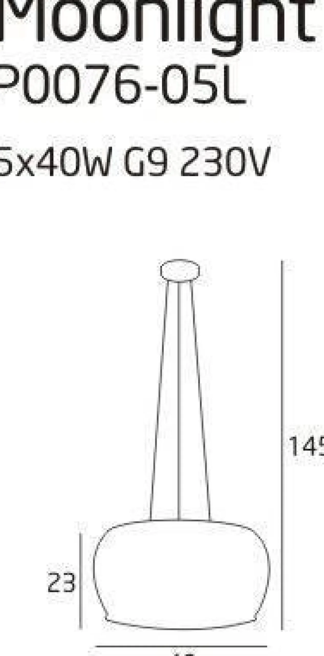 Lampa wisząca MOONLIGHT średnia (P0076-05L-F4FZ)- MAX-Light - żyrandol