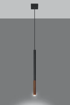Lampa wisząca MOZAICA 1 czarny/miedź (SL.0888) - Sollux