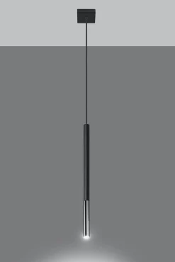 Lampa wisząca MOZAICA 1 czarny/chrom (SL.0885) - Sollux