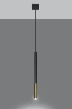 Lampa wisząca MOZAICA 1 czarny/złoto (SL.0891) - Sollux
