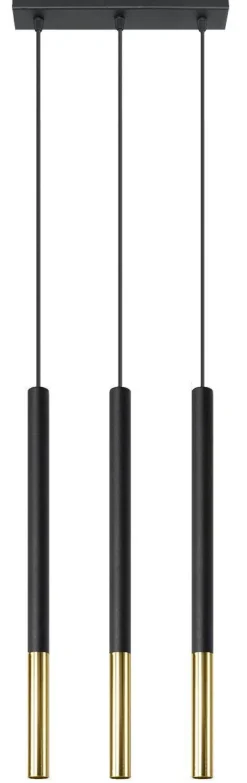 Lampa wisząca MOZAICA 3L czarny/złoto (SL.0892) - Sollux