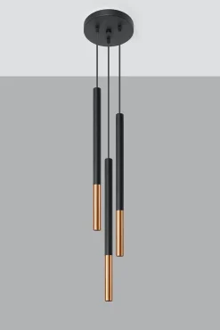 Lampa wisząca MOZAICA 3P czarny/miedź (SL.0890) - Sollux