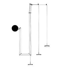 Lampa Wisząca MYSTERY 3 Kol. Czarny 3000K (0074.34.NE WN) - Vivida