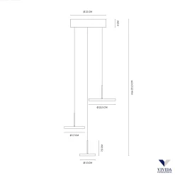 Lampa Wisząca MYSTERY 3 (0073.33.NE.WN) - Vivida