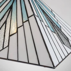 Lampa wisząca na łańcuchu, z witrażowym kloszem Alderley (TF-ALDERLEY-P) - Elstead Lighting