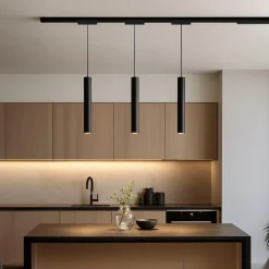 Lampa wisząca na szynie, sterowana aplikacją Slim Magnetic Track Czarny Pendant 6W LED Tuya CCT (ML2207) - Milagro