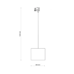 Lampa wisząca na szynie TRACER BLACK 300 TRÓJOBWODOWY 1XE27 (10693) - TK Lighting