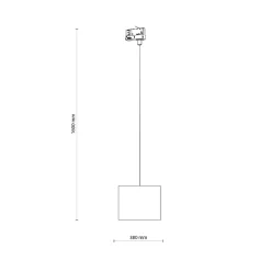 Lampa wisząca na szynie TRACER LINEN 200 TRÓJOBWODOWY 1XE27 (10698) - TK Lighting