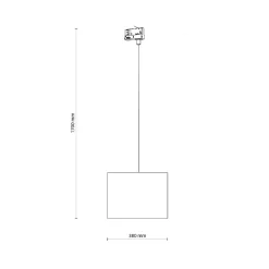 Lampa wisząca na szynie TRACER WHITE 380 TRÓJOBWODOWY 1XE27 (10691) - TK Lighting