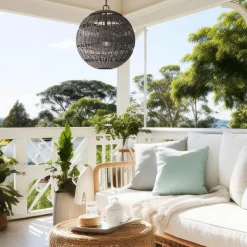 Lampa wisząca na taras Lindendale Western brąz (QZ-LINDENDALE-P-WT) - Elstead Lighting