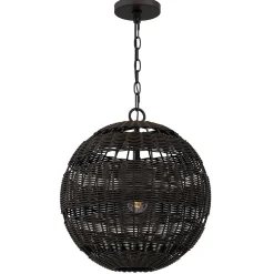 Lampa wisząca na taras Lindendale Western brąz (QZ-LINDENDALE-P-WT) - Elstead Lighting