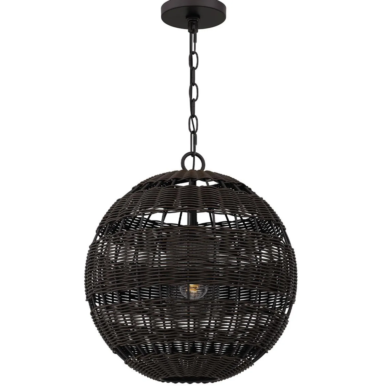 Lampa wisząca na taras Lindendale Western brąz (QZ-LINDENDALE-P-WT) - Elstead Lighting