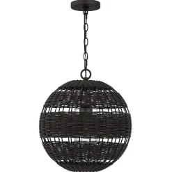 Lampa wisząca na taras Lindendale Western brąz (QZ-LINDENDALE-P-WT) - Elstead Lighting