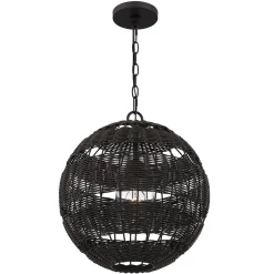 Lampa wisząca na taras Lindendale Western brąz (QZ-LINDENDALE-P-WT) - Elstead Lighting