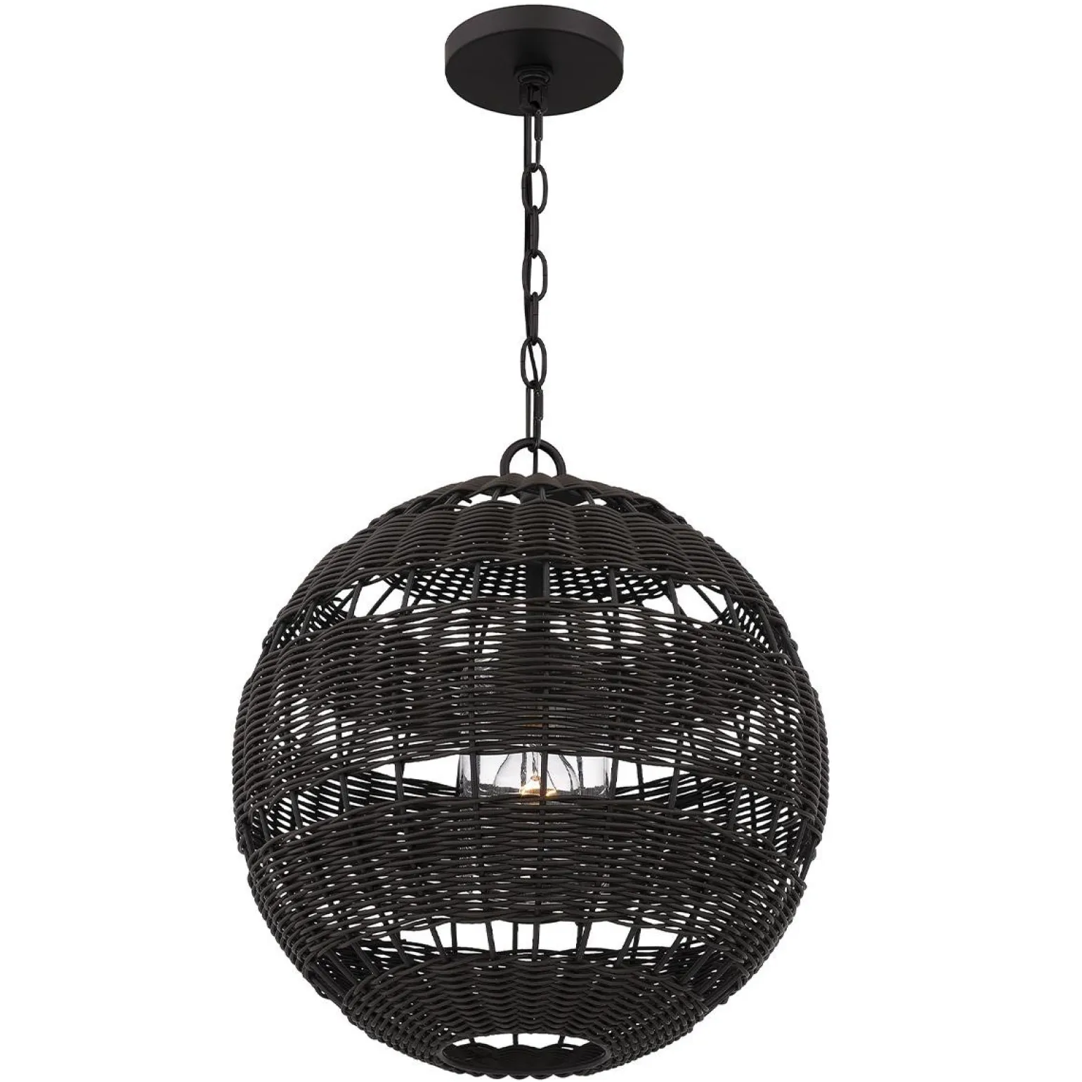 Lampa wisząca na taras Lindendale Western brąz (QZ-LINDENDALE-P-WT) - Elstead Lighting