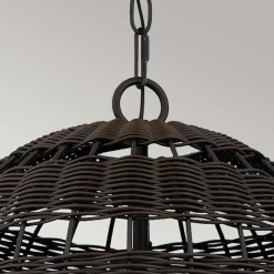 Lampa wisząca na taras Lindendale Western brąz (QZ-LINDENDALE-P-WT) - Elstead Lighting