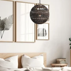 Lampa wisząca na taras Lindendale Western brąz (QZ-LINDENDALE-P-WT) - Elstead Lighting