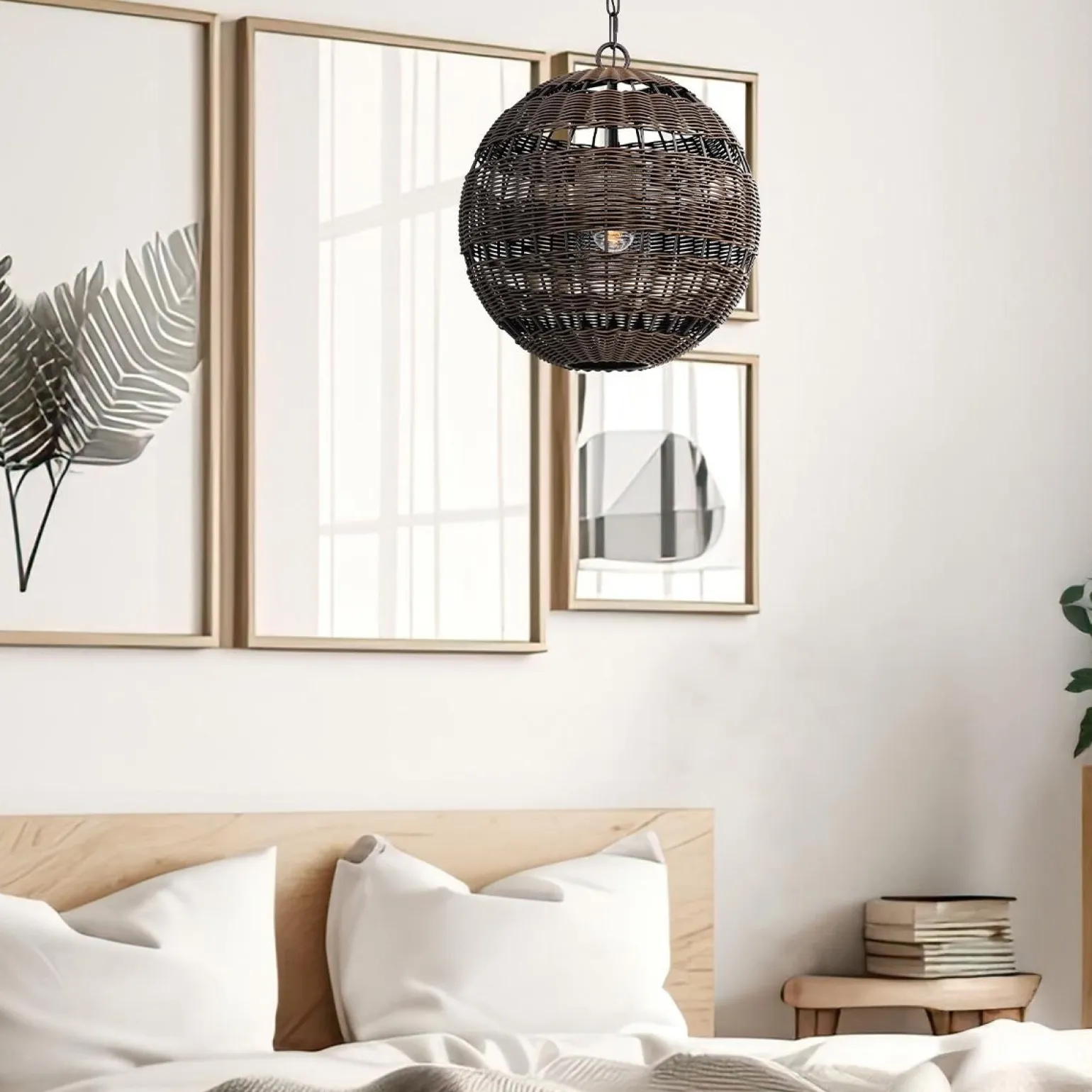 Lampa wisząca na taras Lindendale Western brąz (QZ-LINDENDALE-P-WT) - Elstead Lighting