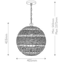 Lampa wisząca na taras Lindendale Western brąz (QZ-LINDENDALE-P-WT) - Elstead Lighting