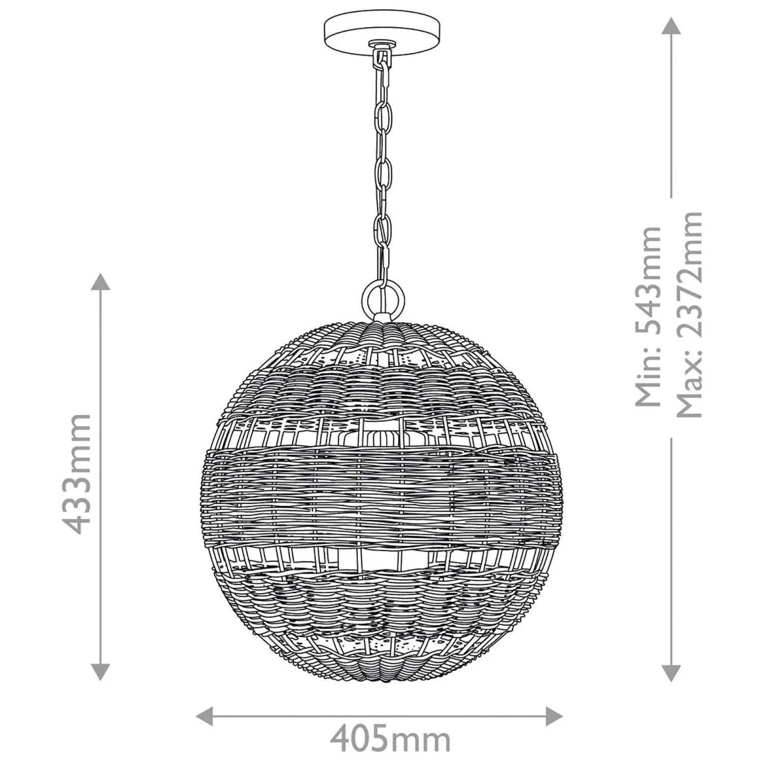 Lampa wisząca na taras Lindendale Western brąz (QZ-LINDENDALE-P-WT) - Elstead Lighting