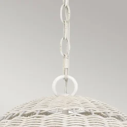 Lampa wisząca na taras Lindendale Antyczna biel (QZ-LINDENDALE-P-AWH) - Elstead Lighting