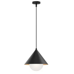 Lampa wisząca nad wyspę kuchenną Remyck Matowa czerń (ALM-REMYCK-P-BK) - Elstead Lighting