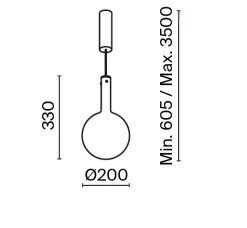 Lampa wisząca Nebula (MOD182PL-L6B3K) - Maytoni